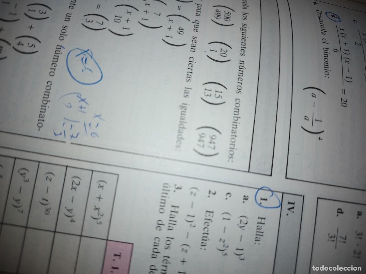 Libros de segunda mano de ciencias: MATEMATICAS 1 CURSO BUP - Foto 2