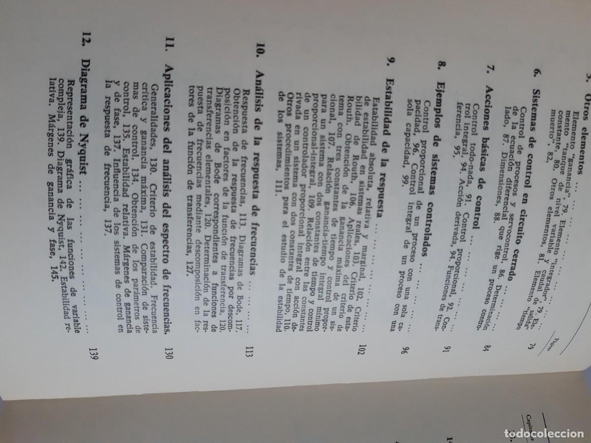 Libros de segunda mano de ciencias: INTRODUCCION AL CONTROL E INSTRUMENTACION / J. M. CLEMENT INDUSTRIA QUIMICA - Foto 5