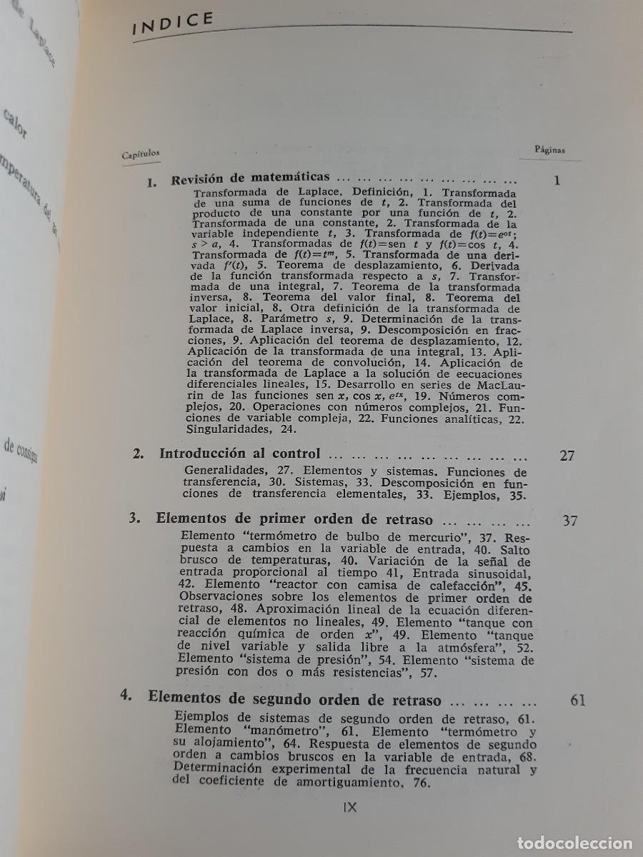 Libros de segunda mano de ciencias: INTRODUCCION AL CONTROL E INSTRUMENTACION / J. M. CLEMENT INDUSTRIA QUIMICA - Foto 6