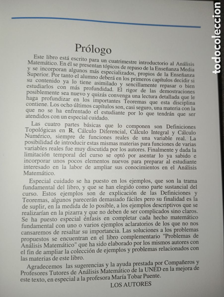 Libros de segunda mano de ciencias: ELEMENTOS DE ANALISIS MATEMATICO. SANZ Y TORRES. - Foto 5