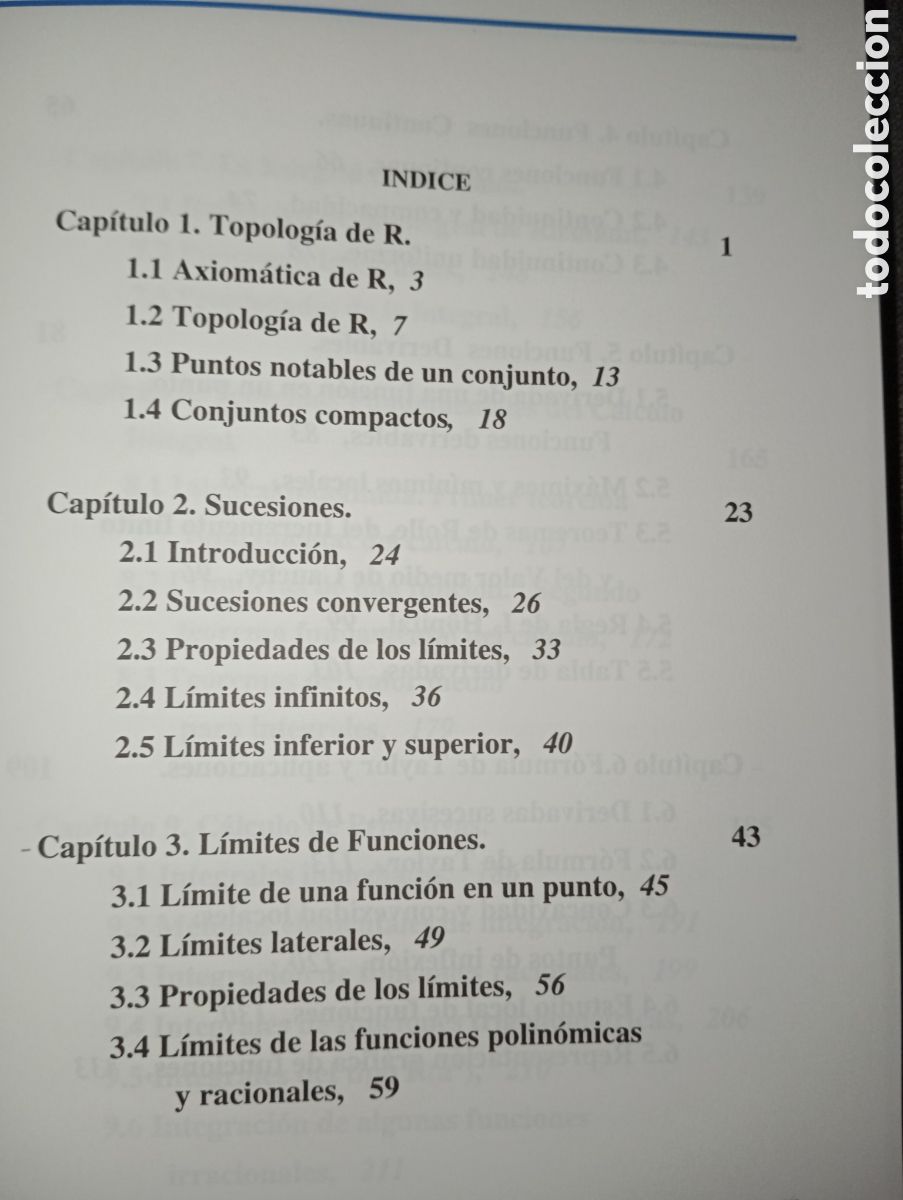 Libros de segunda mano de ciencias: ELEMENTOS DE ANALISIS MATEMATICO. SANZ Y TORRES. - Foto 6