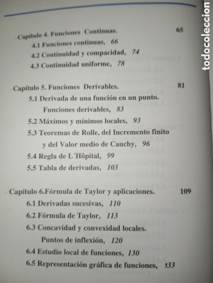 Libros de segunda mano de ciencias: ELEMENTOS DE ANALISIS MATEMATICO. SANZ Y TORRES. - Foto 7