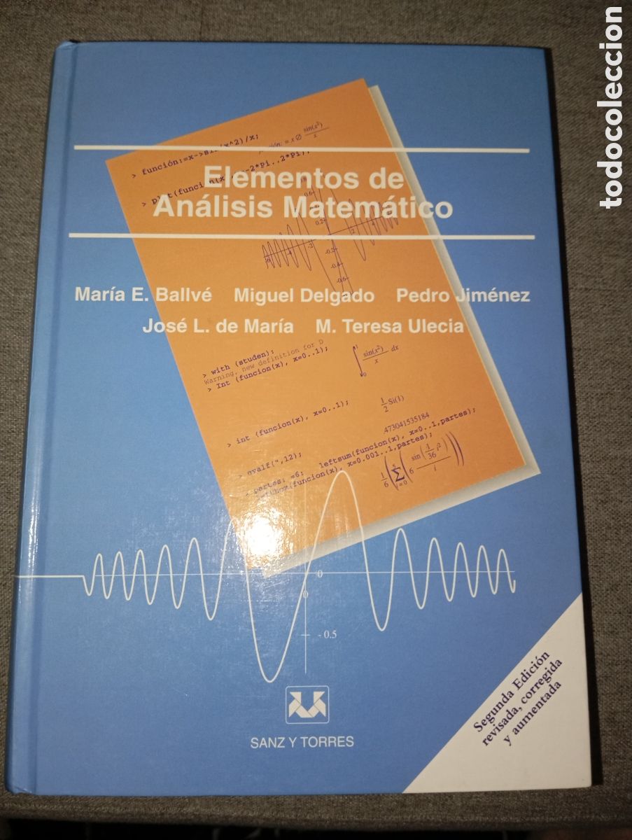 Libros de segunda mano de ciencias: ELEMENTOS DE ANALISIS MATEMATICO. SANZ Y TORRES.