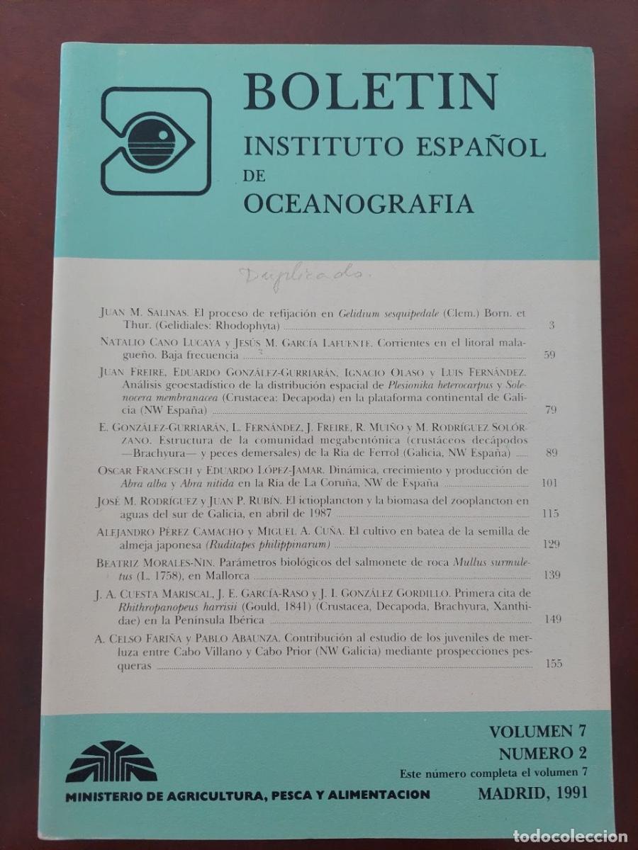 Libros de segunda mano: El proceso de refijaci&oacute;n en Gelidium sesquipedale. Salinas, Juan M. Instituto de Oceanograf&iacute;a.