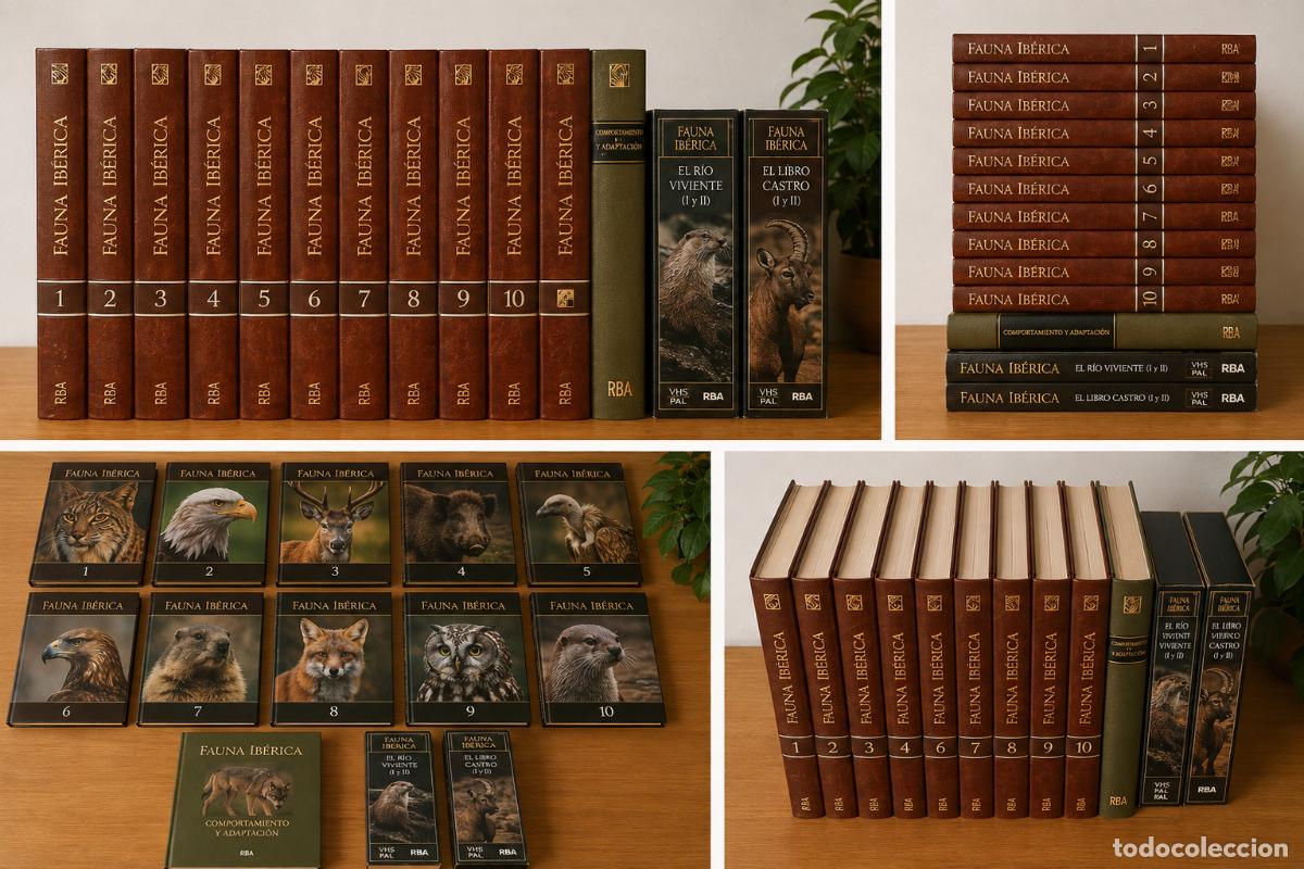 Libros de segunda mano: Colecci&oacute;n Fauna Ib&eacute;rica RBA + 3 vol&uacute;menes especiales &ndash; 13 tomos &ndash; Tapa dura &ndash; Muy buen estado