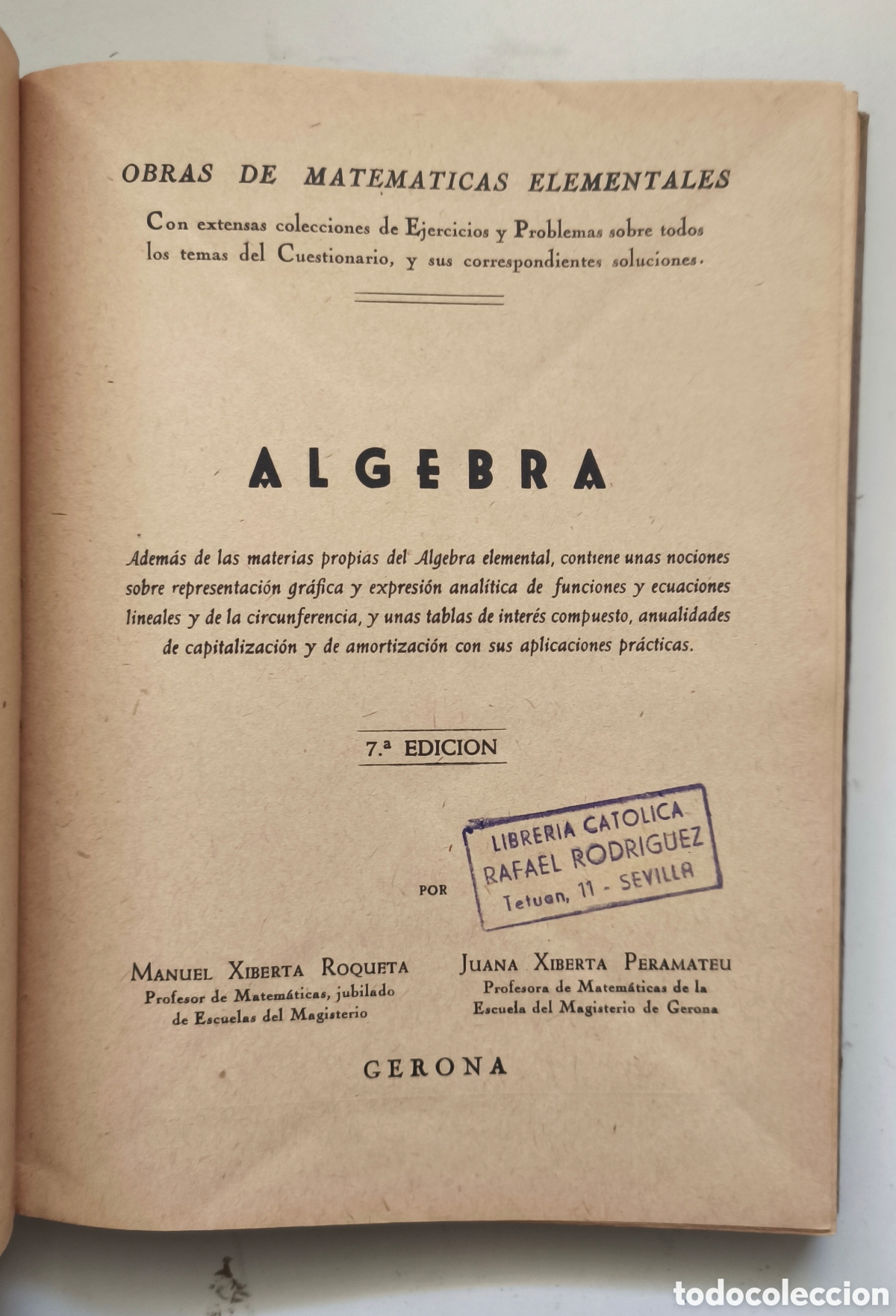 Libros de segunda mano de ciencias: EJERCICIOS Y PROBLEMAS DE ALGEBRA. PROBLEMAS RESUELTOS A&Ntilde;OS 50