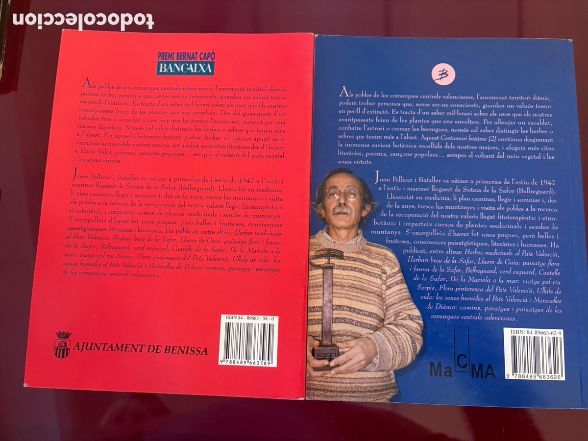 Libros de segunda mano: Joan Pellicer &mdash; Costumari bot&agrave;nic - Foto 2