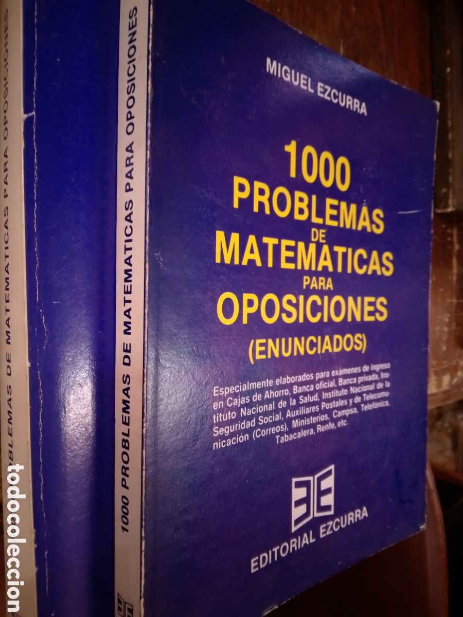 Libros de segunda mano de ciencias: 1000 PROBLEMAS DE MATEMATICAS PARA OPOSICIONES. 2 VOL. EZCURRA, MIGUEL. EZCURRA EDITORIAL. 1984