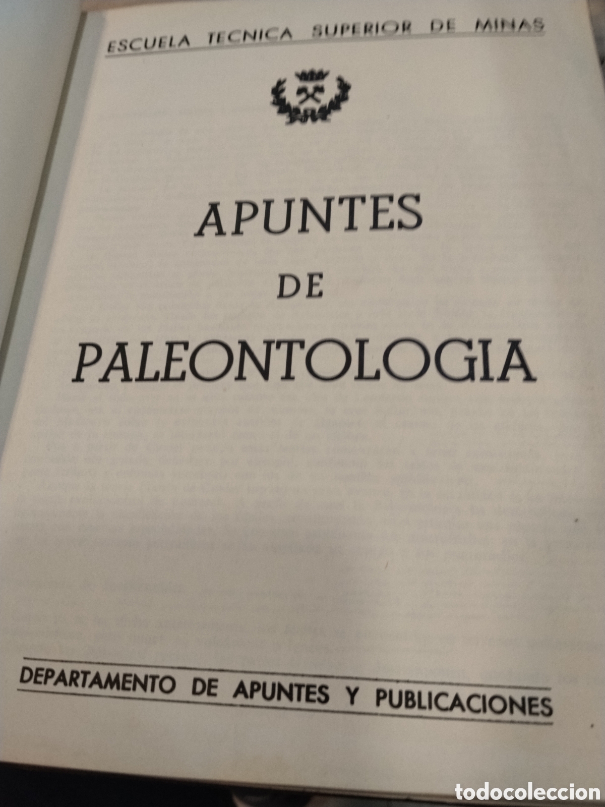 Libros de segunda mano: Apuntes de Paleontolog&iacute;a. Escuela T&eacute;cnica Superior de Minas