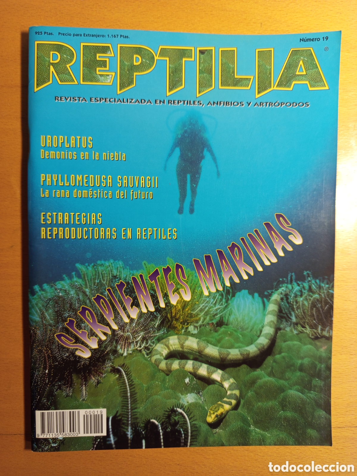 Libros de segunda mano: REPTILIA N&deg; 19. REVISTA ESPECIALIZADA EN REPTILES, ANFIBIOS Y ARTROPODOS (SERPIENTES MARINAS)