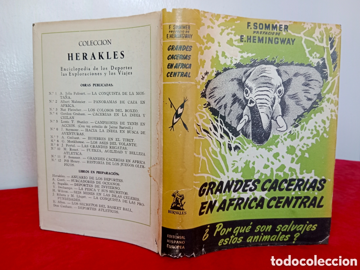 Libros de segunda mano: GRANDES CACER&Iacute;AS EN &Aacute;FRICA CENTRAL, SOMMER , HEMINGWAY, PRIMERA EDICI&Oacute;N, BUEN ESTADO