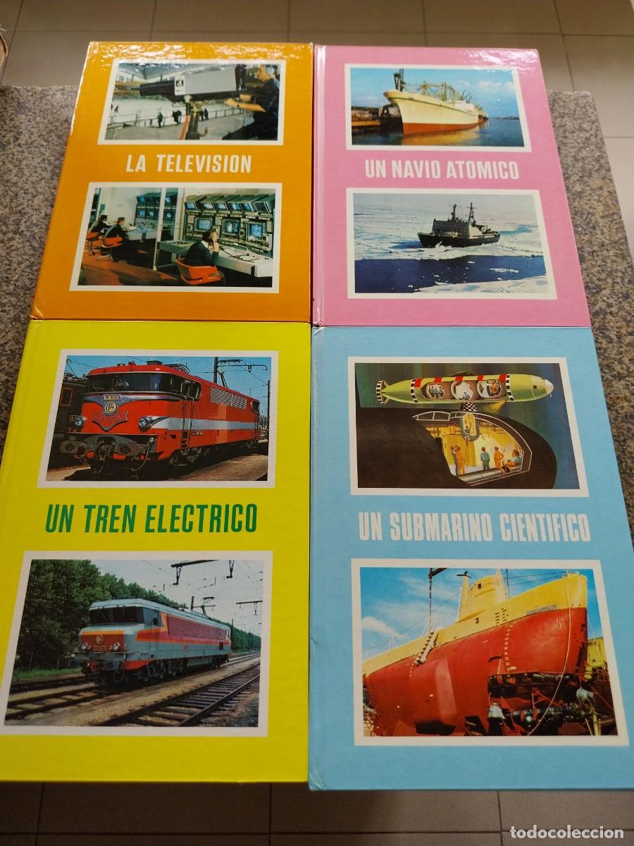 Libros de segunda mano: SERIE PROGRESOS DEL MUNDO -- 4 TOMOS -- TREN ELECTRICO / SUBMARINO CIENTIFICO / TELEVISION / NAVIO A
