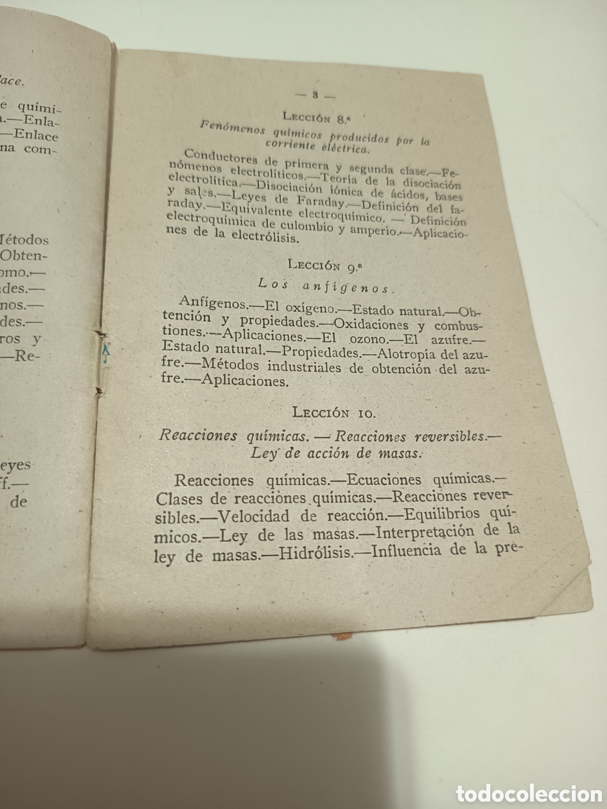 Libros de segunda mano de ciencias: Programa de qu&iacute;mica 6&ordm; bachillerato 1955 - Foto 2