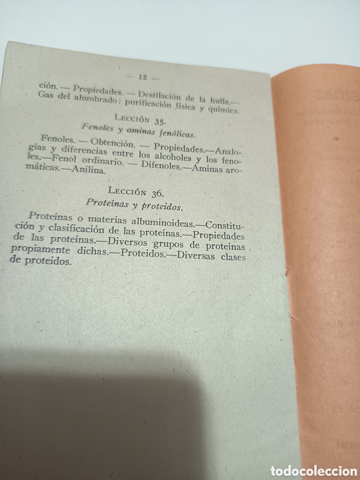 Libros de segunda mano de ciencias: Programa de qu&iacute;mica 6&ordm; bachillerato 1955 - Foto 3