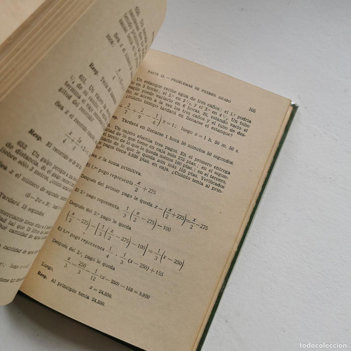Libros de segunda mano de ciencias: Nociones de &Aacute;lgebra &ndash; Solucionario &ndash; Ediciones Bru&ntilde;o 1958 - Foto 6