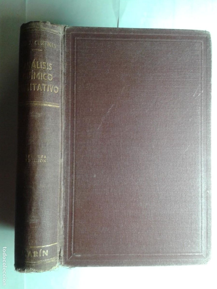 Libros de segunda mano de ciencias: AN&Aacute;LISIS QU&Iacute;MICO CUALITATIVO 1948 LUIS J. CURTMAN 3&ordf; EDICI&Oacute;N MANUEL MAR&Iacute;N EDITOR