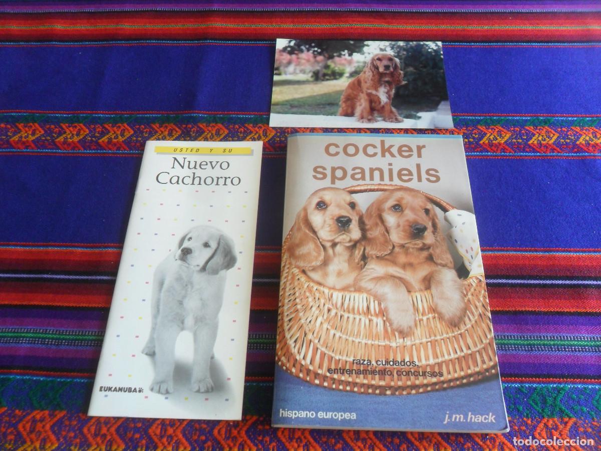 Libros de segunda mano: COCKER SPANIELS HISPANO EUROPEA 1987 Y USTED Y SU NUEVO CACHORRO EUKANUBA 1992. CON REGALO. MBE.