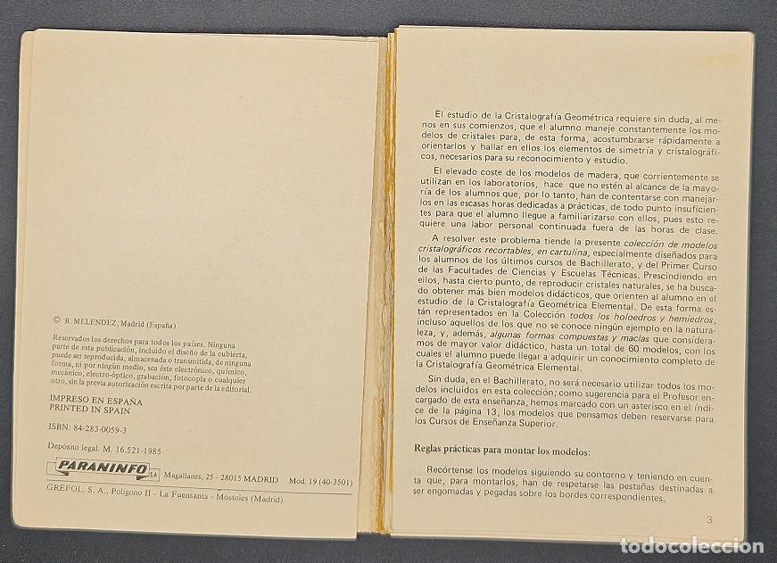 Libros de segunda mano: 60 Modelos cristalograficos - Foto 2