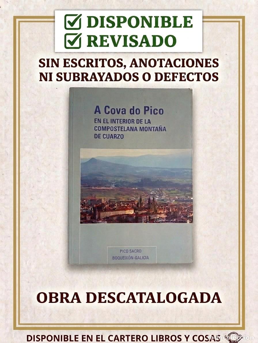 Libros de segunda mano: A COVA DO PICO EN EL INTERIOR DE LA COMPOSTELANA MONTA&Ntilde;A DE CUARZO