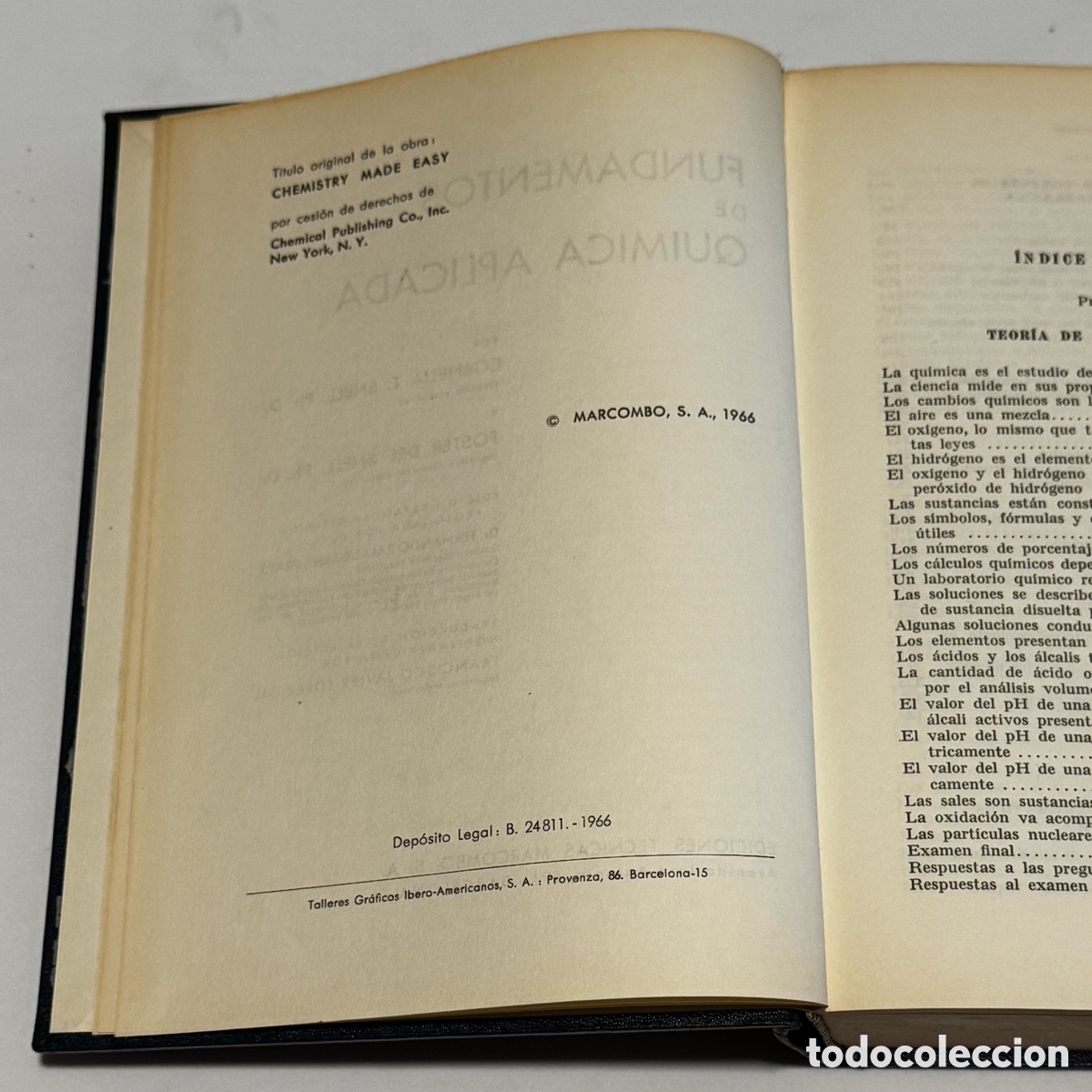 Libros de segunda mano de ciencias: Fundamentos de Qu&iacute;mica Aplicada (1966) - Foto 4