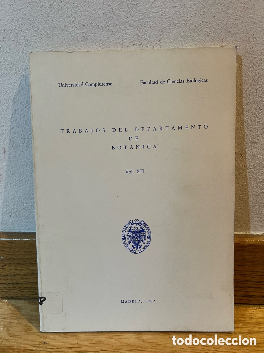 Libros de segunda mano: TRABAJOS DEL DEPARTAMENTO DE BOTANICA Vol. XII Universidad compl&eacute;tense Facultad de ciencias bio&hellip;