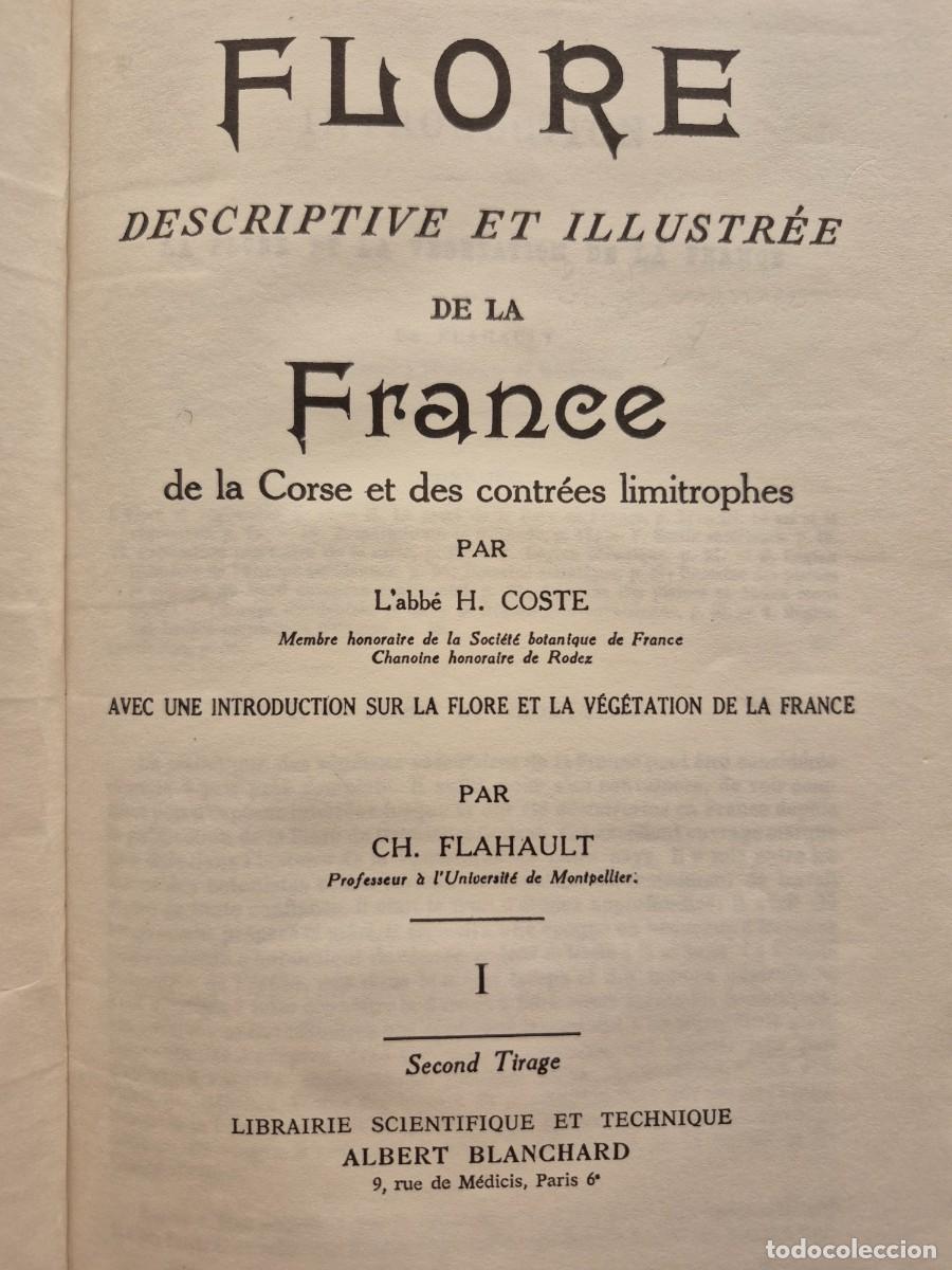 Libros de segunda mano: COSTE - Flore descriptive et illustr&eacute;e de la France. 3 Tomes. Albert Blanchard