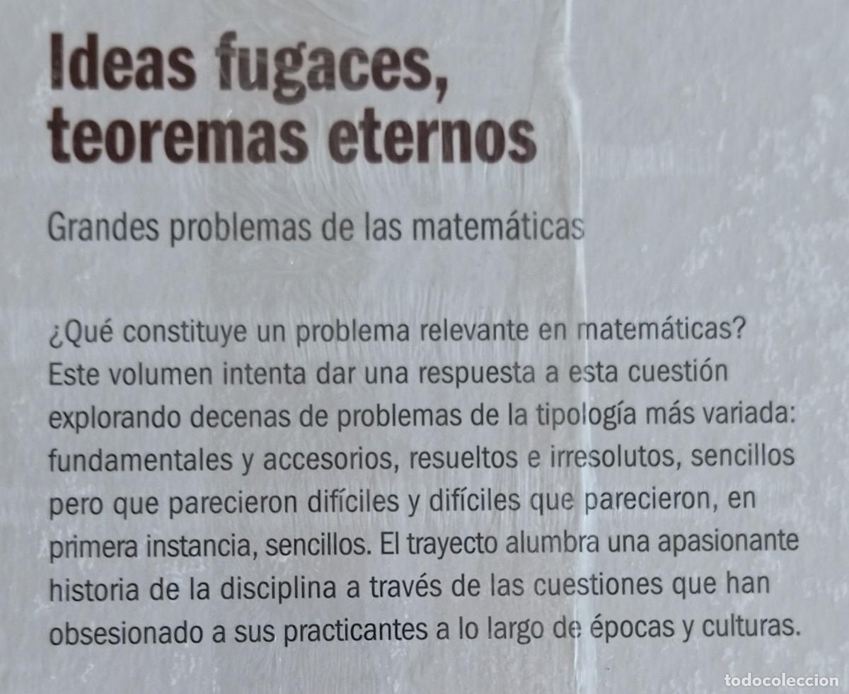 Libros de segunda mano de ciencias: IDEAS FUGACES TEOREMAS ETERNOS - JOAQUIN NAVARRO - Foto 2