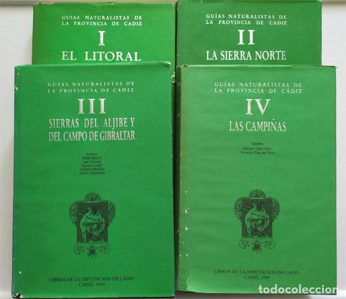 Second hand books: Gu&iacute;as naturalistas de la provincia de C&aacute;diz. 4 tomos. Completo