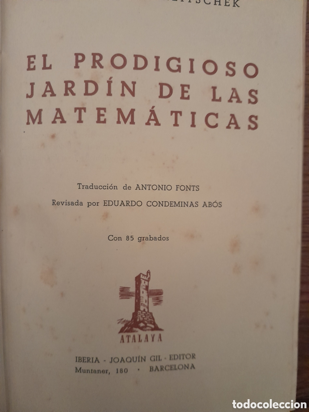 Libros de segunda mano de ciencias: El prodigioso jard&iacute;n de las matem&aacute;ticas 1943 - Foto 2
