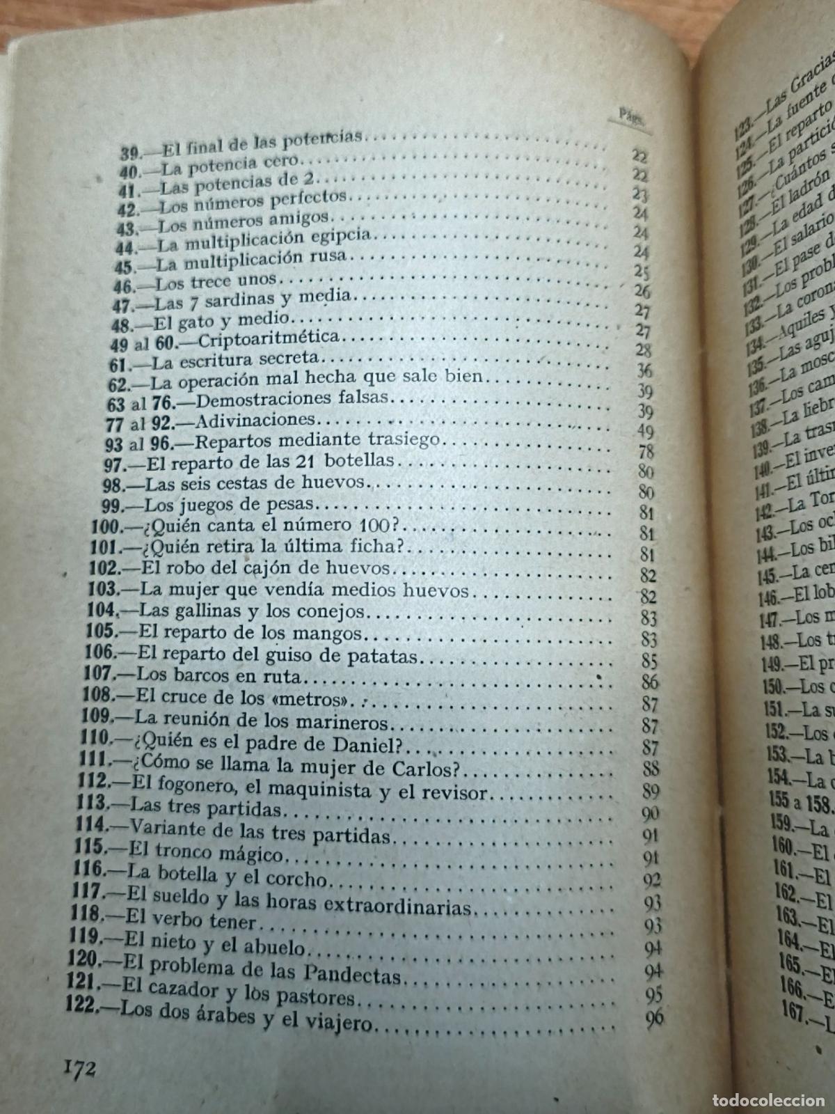 Libros de segunda mano de ciencias: Divertimientos matem&aacute;ticos - Jos&eacute; Augusto S&aacute;nchez P&eacute;rez - Foto 3