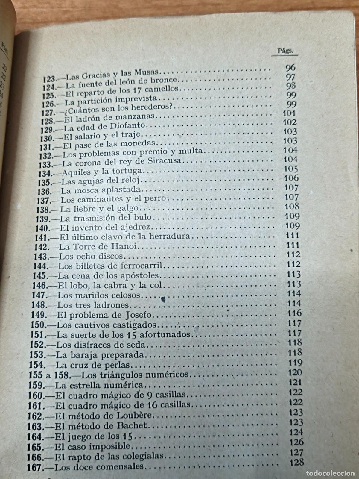 Libros de segunda mano de ciencias: Divertimientos matem&aacute;ticos - Jos&eacute; Augusto S&aacute;nchez P&eacute;rez - Foto 4