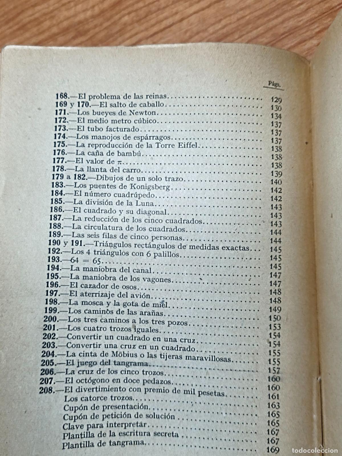Libros de segunda mano de ciencias: Divertimientos matem&aacute;ticos - Jos&eacute; Augusto S&aacute;nchez P&eacute;rez - Foto 5