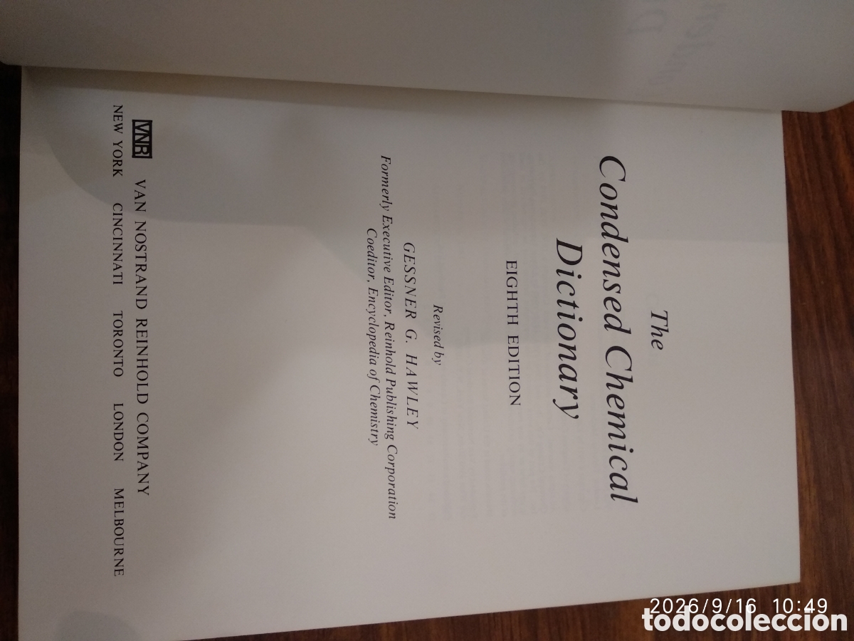 Libros de segunda mano de ciencias: The condensed chemical Dictionary - Foto 22