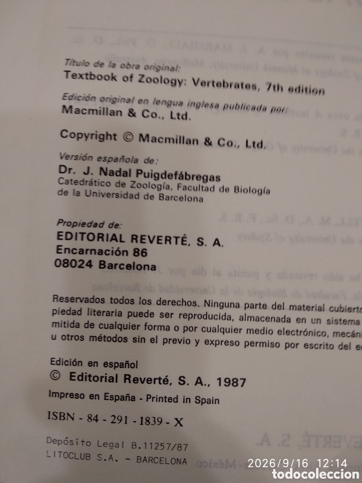 Libros de segunda mano: Zoolog&iacute;a (cordados vol. 2) - Foto 17