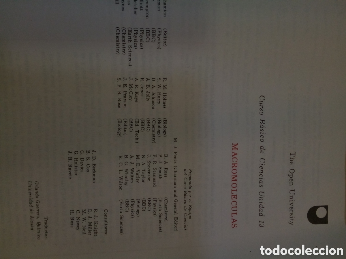 Libros de segunda mano de ciencias: Curso B&aacute;sico de Ciencias Unidad 13. Macromol&eacute;culas - Foto 1