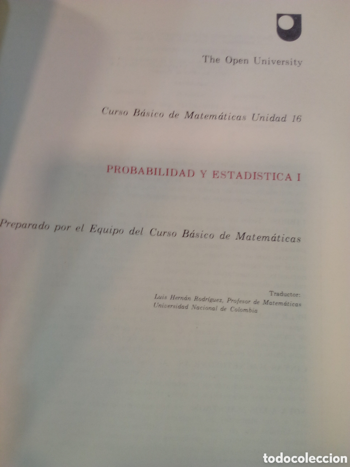 Gebrauchte B&uuml;cher der Wissenschaften: Curso B&aacute;sico de Ciencias Unidades 24 y 25. Probabilidad y estad&iacute;stica I