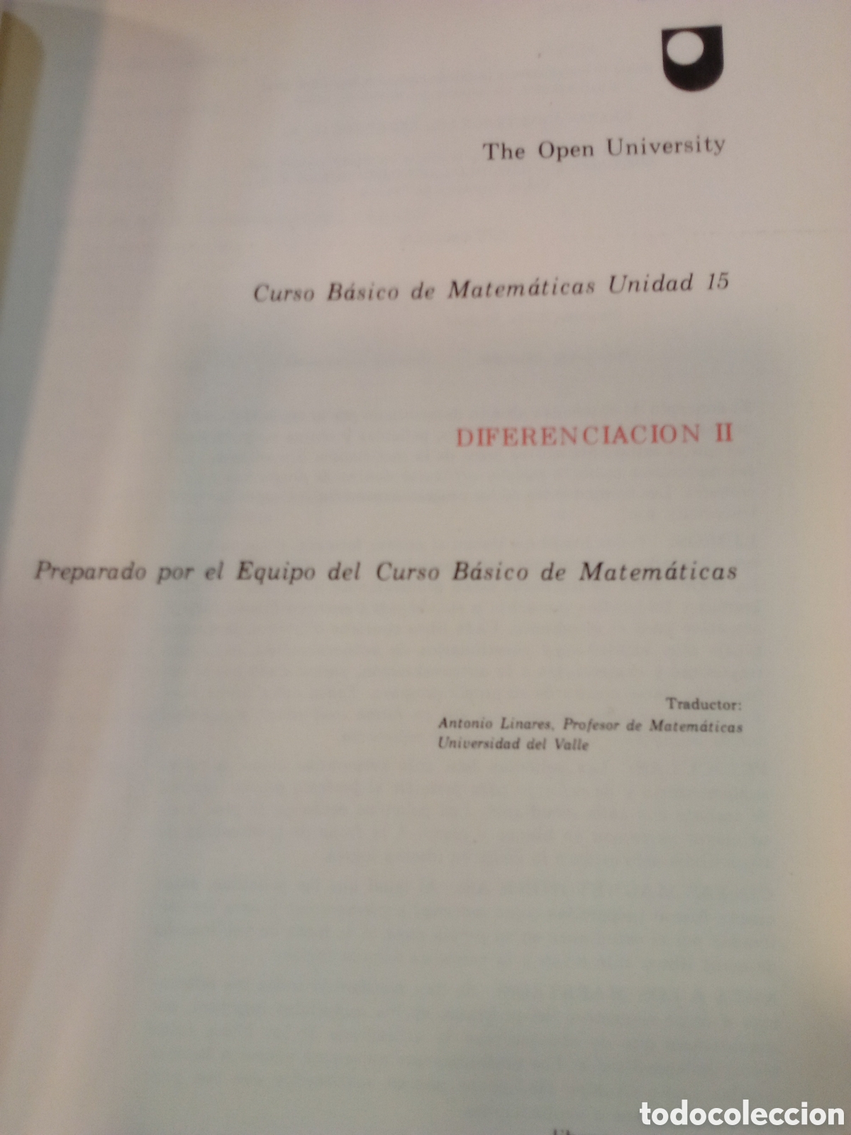Libros de segunda mano de ciencias: Curso B&aacute;sico de Ciencias Unidad 15. Diferenciaci&oacute;n II