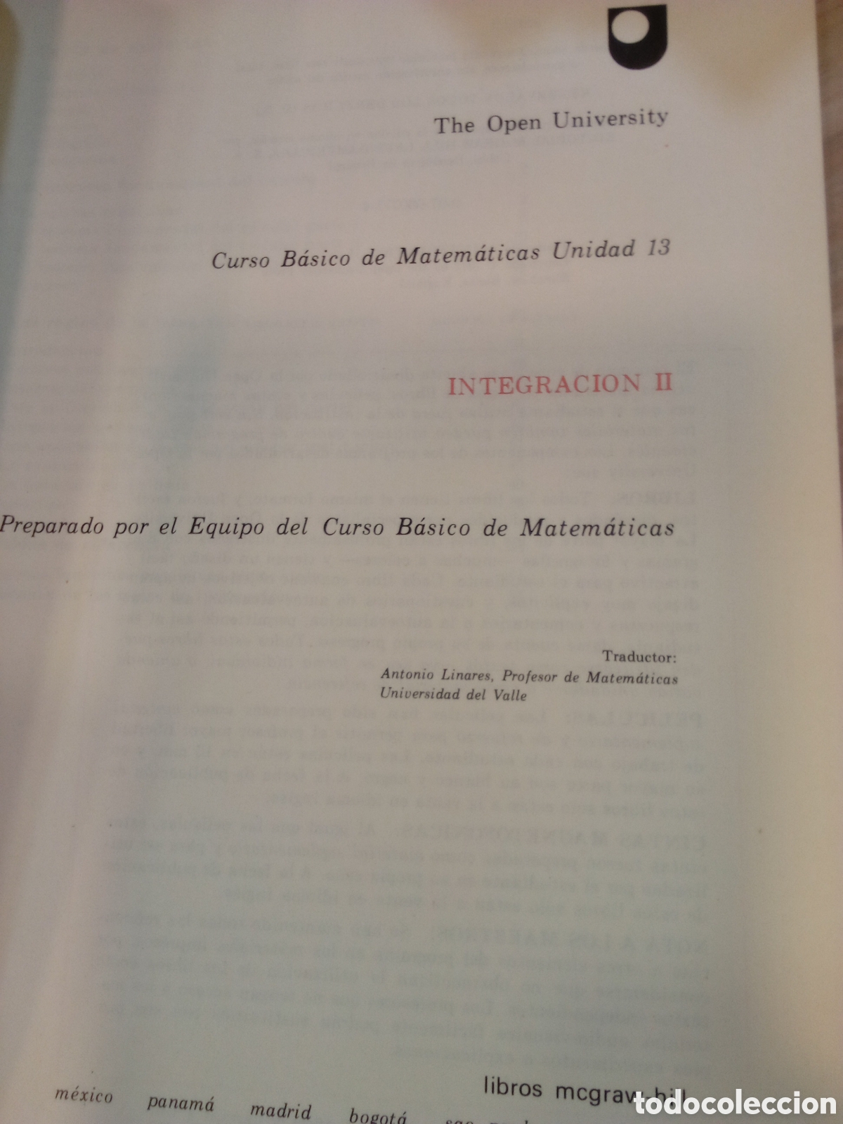 Libros de segunda mano de ciencias: Curso B&aacute;sico de Ciencias Unidad 13. Integraci&oacute;n II
