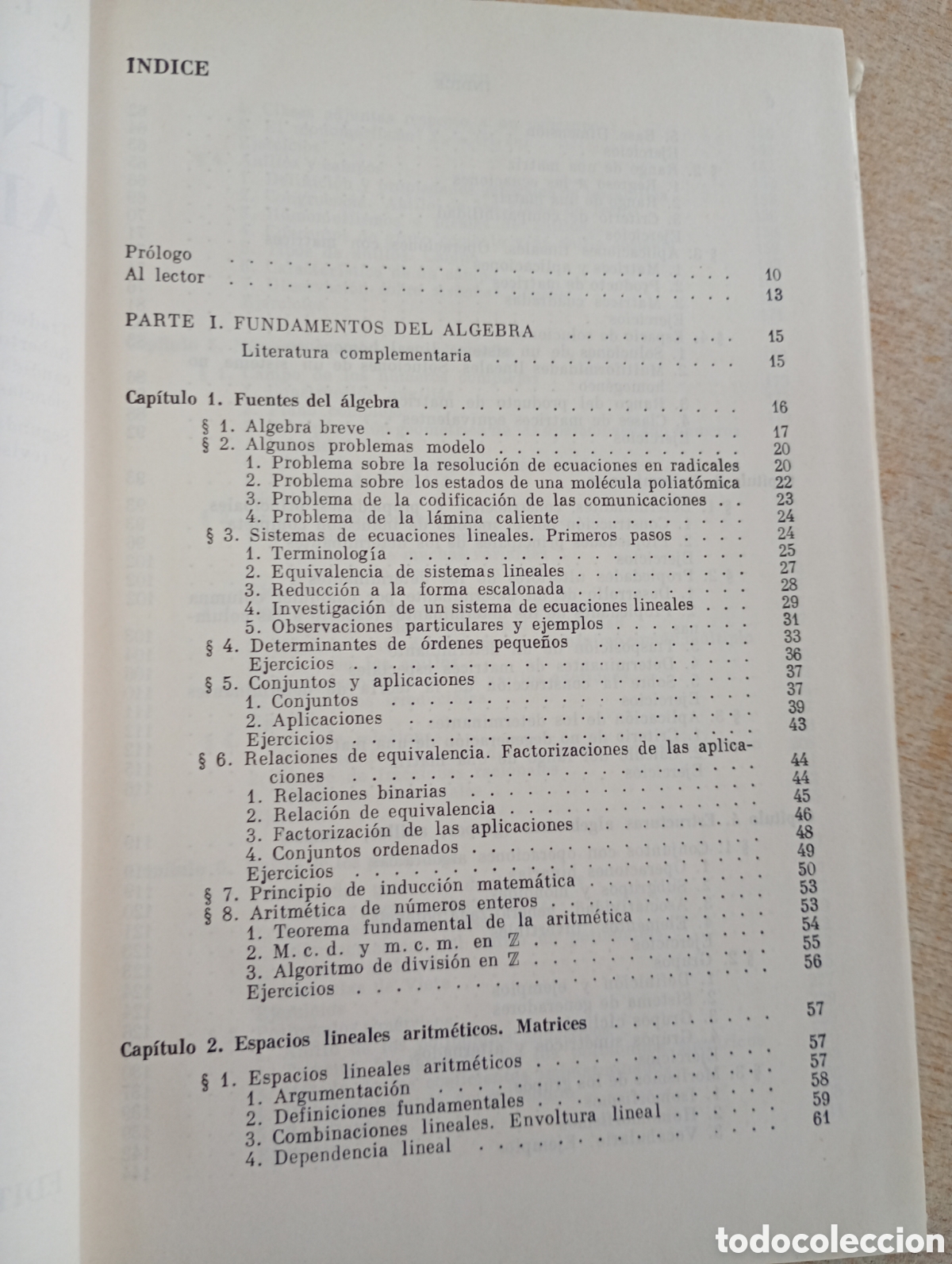 Libros de segunda mano de ciencias: Introducci&oacute;n al &aacute;lgebra. A. I. Kostrikin. Ed. MIR Mosc&uacute; - Foto 6
