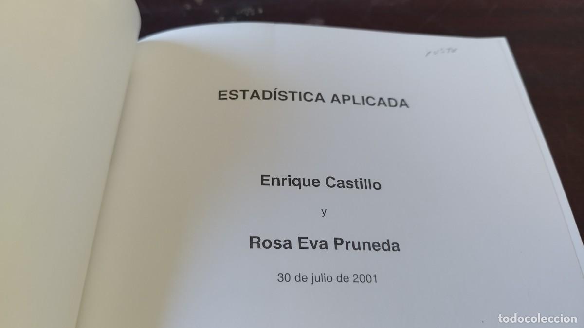Libros de segunda mano de ciencias: ESTADISTICA APLICADA / CASTILLO-PRUNEDA / CJA603-GV-2 / MORALEA - Foto 4