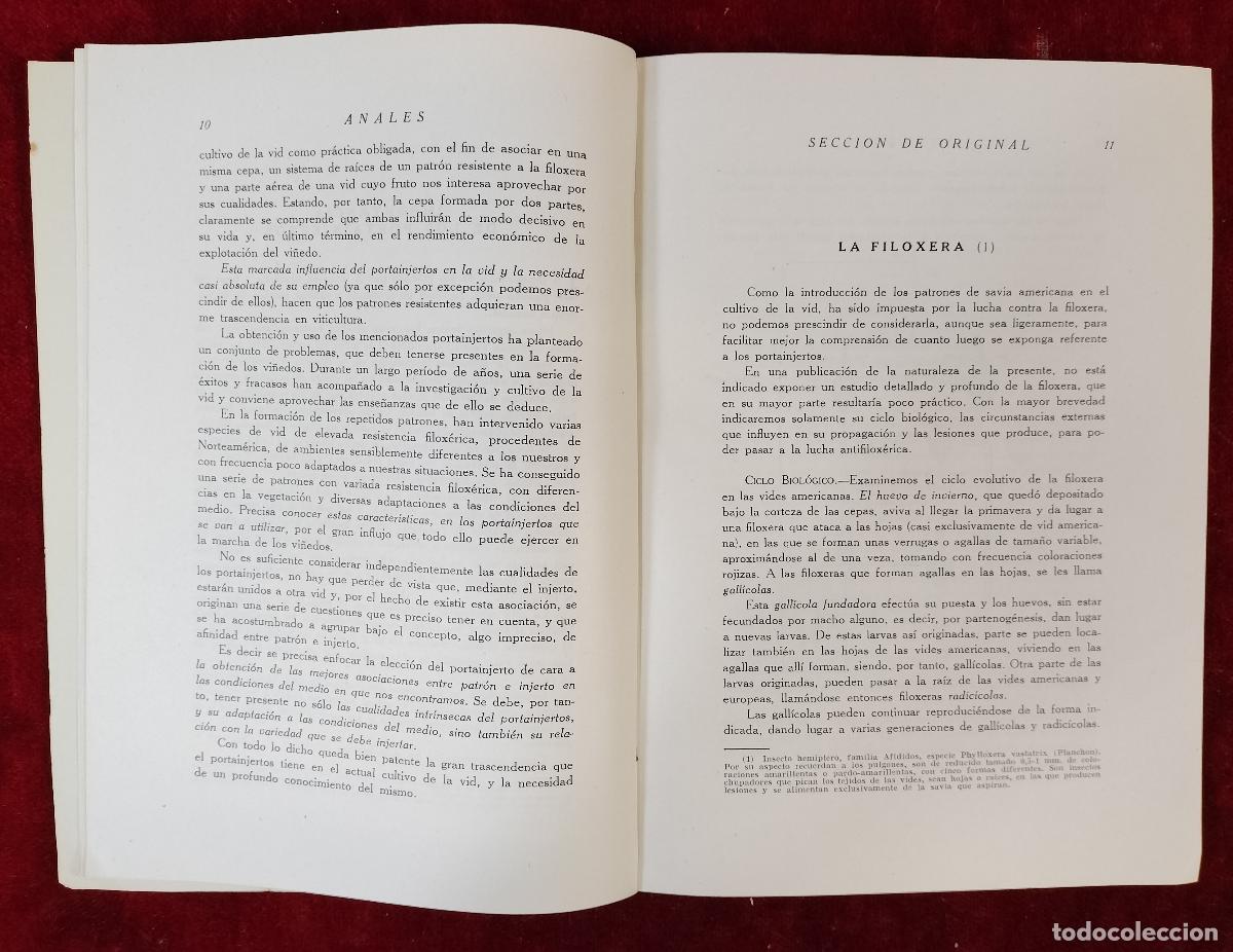 Libros de segunda mano: LOS PORTAINJERTOS EN LOS VI&Ntilde;EDOS. VIDAL-BARRAQUER. VOLUMEN XI. BARCELONA, 1952