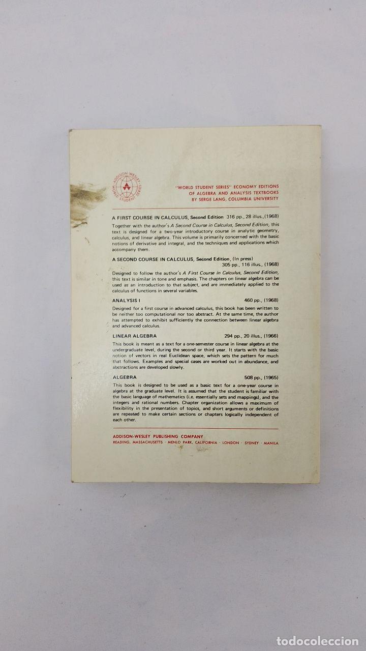 Libros de segunda mano de ciencias: analysis I de SERGE LANG6326 6326 - Foto 4