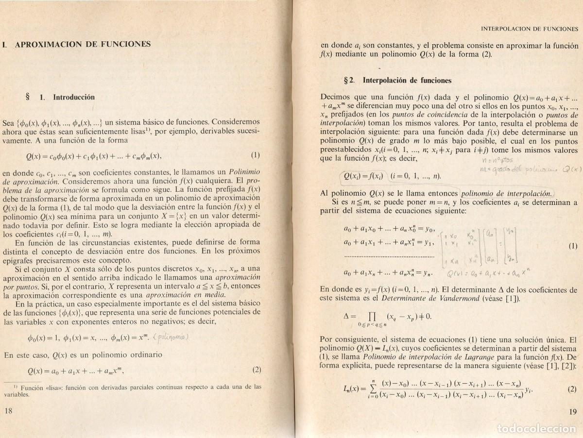 Libros de segunda mano de ciencias: M&eacute;todos num&eacute;ricos de an&aacute;lisis. B. P. Demidowitsch, I. A. Maron y E. S. Schuwalowa - Foto 2