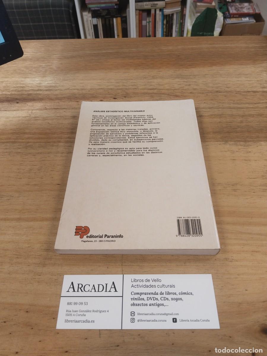 Libros de segunda mano de ciencias: Analisis Estad&iacute;stico Multivariable. Teor&iacute;a y ejercicios. - R. Sierra Bravo - Foto 2