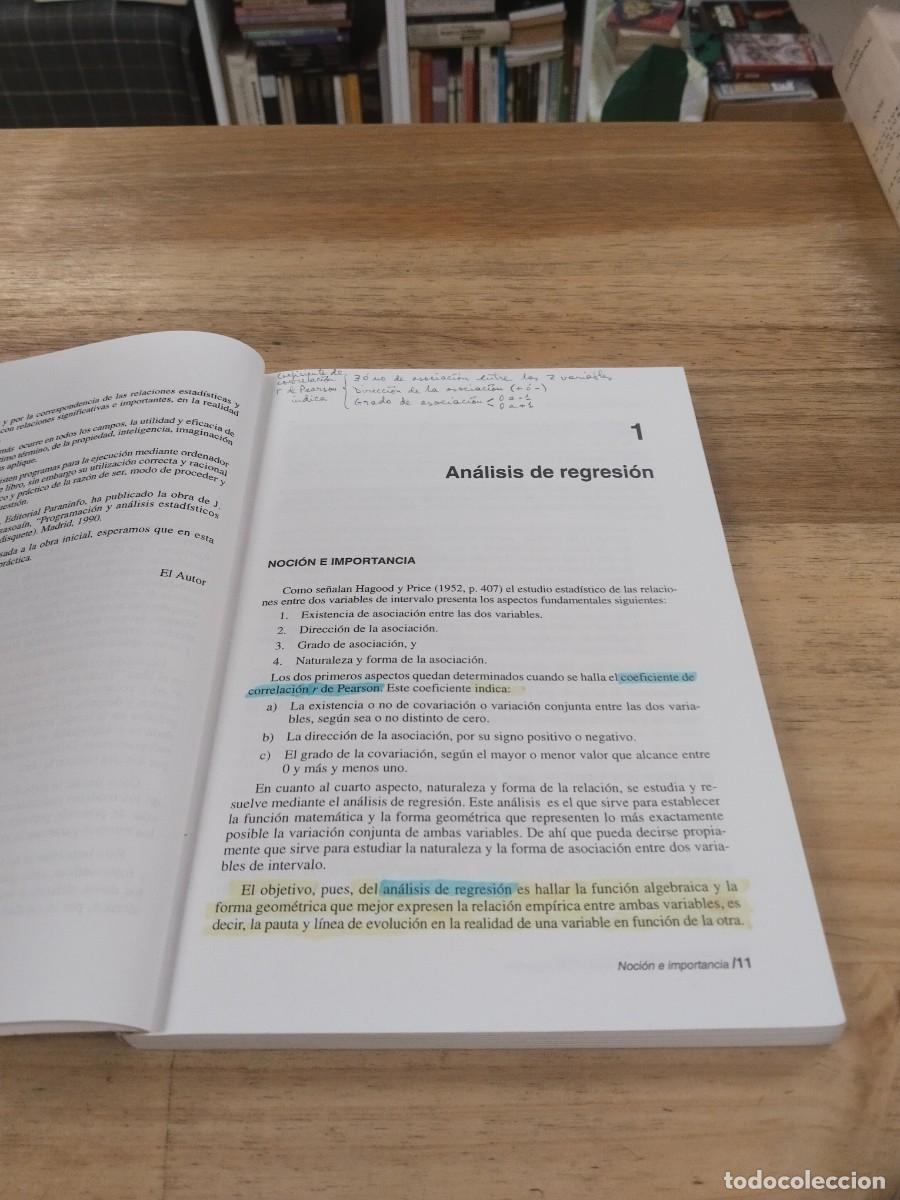 Libros de segunda mano de ciencias: Analisis Estad&iacute;stico Multivariable. Teor&iacute;a y ejercicios. - R. Sierra Bravo - Foto 25