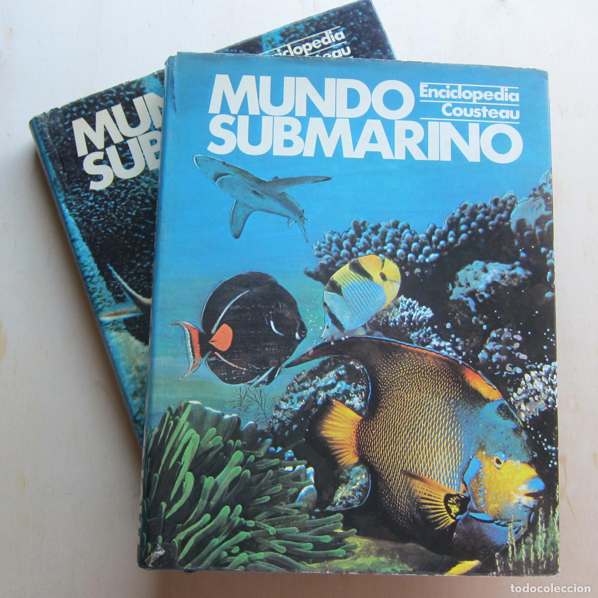 Libros de segunda mano: MUNDO SUBMARINO - JACQUES COUSTEAU (URBION) 1977. 2 VOL. ENCICLOPEDIA NATURALEZA FAUNA