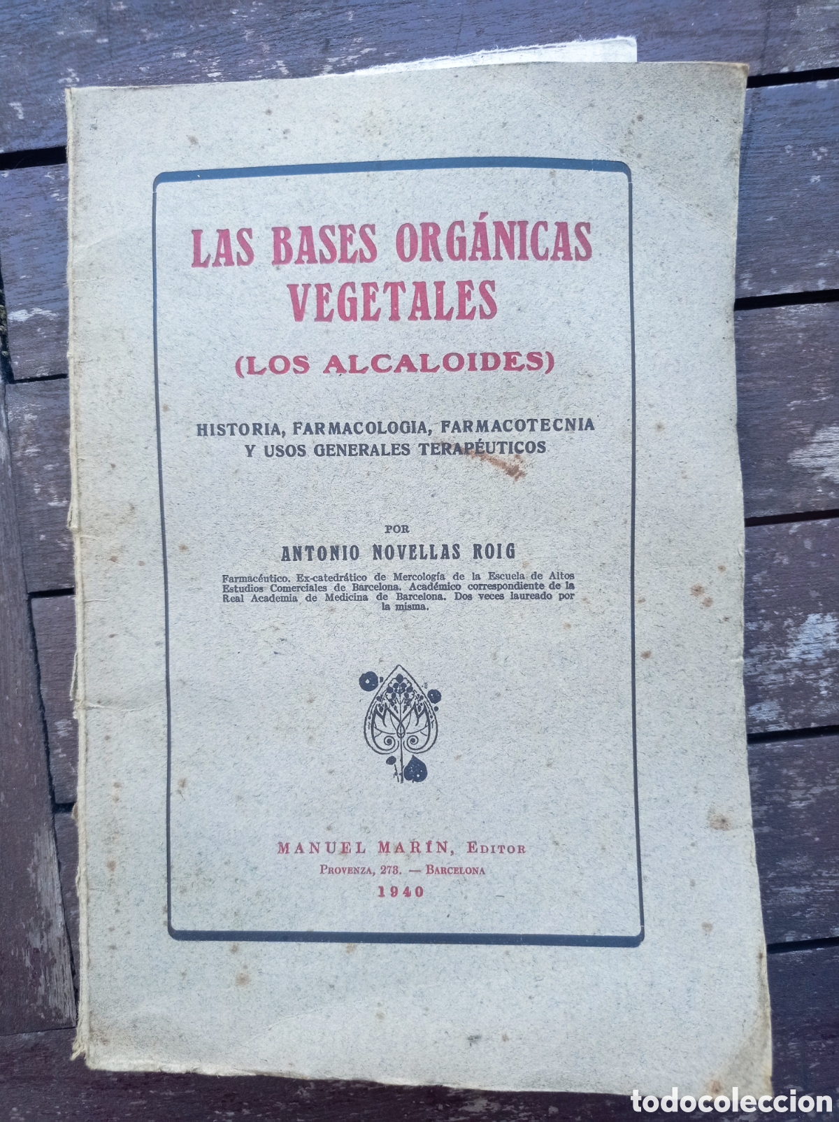 Libros de segunda mano: Bases org&aacute;nicas vegetales