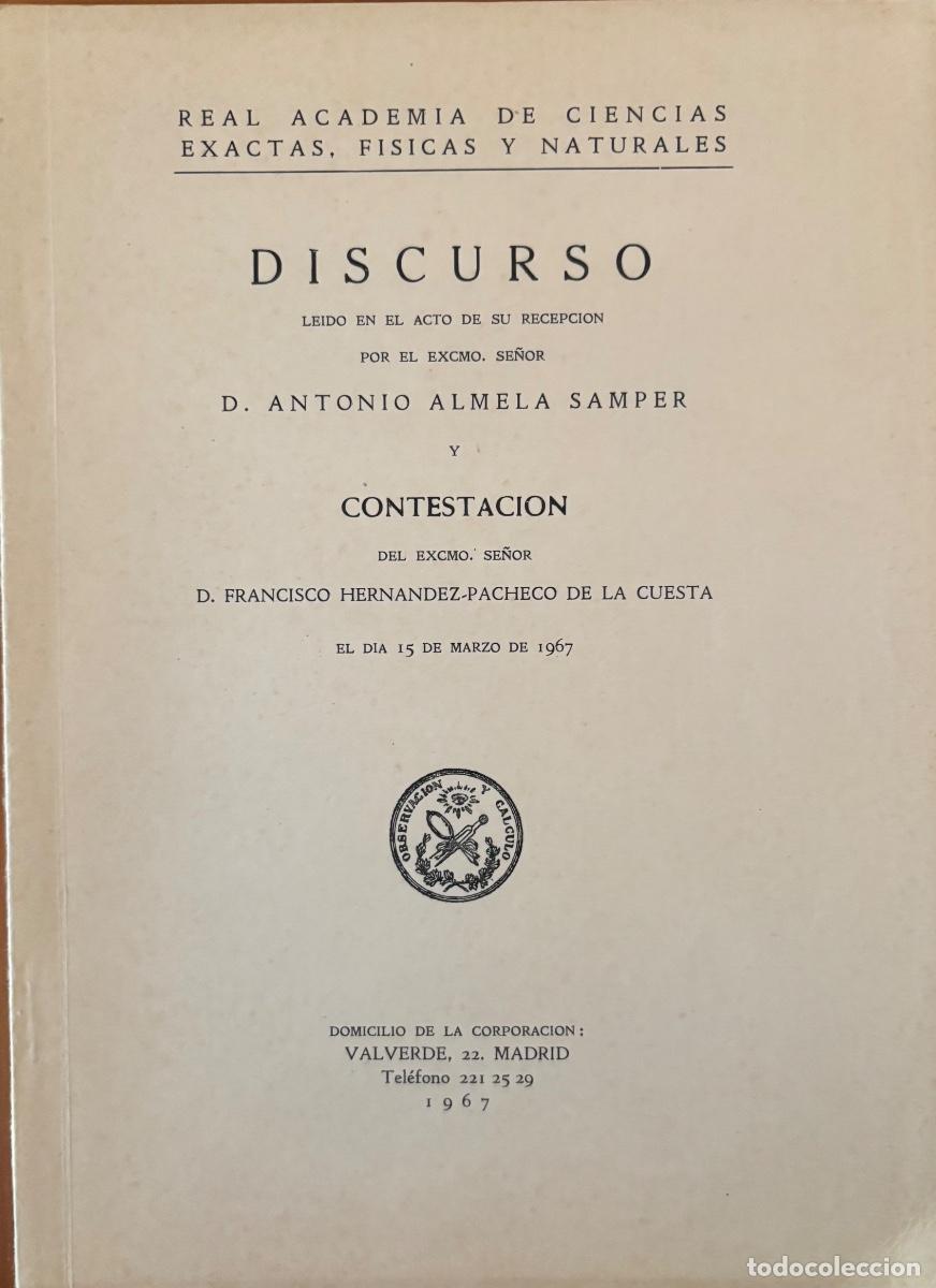 Libros de segunda mano: TECTONICA PIRENAICA- ANTONIO ALMELA SAMPER- DISCURSO- 1967