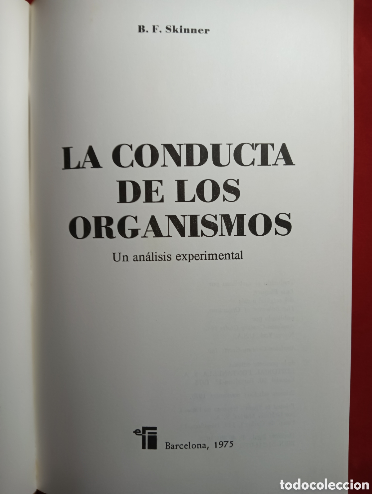 Libros de segunda mano: LA CONDUCTA DE LOS ORGANISMOS, SKINNER - Foto 4