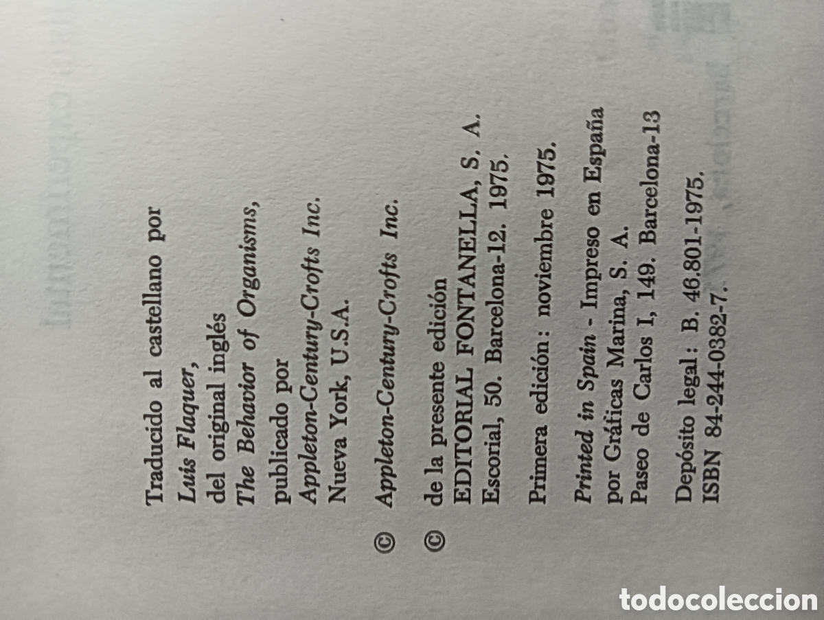 Libros de segunda mano: LA CONDUCTA DE LOS ORGANISMOS, SKINNER - Foto 5